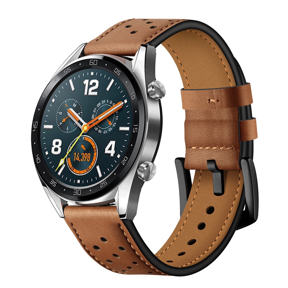 TECH-PROTECT Leather Watch Band Brown (περιλαμβάνει τα μεταλλικά κουμπώματα) για Samsung Galaxy Watch 42mm