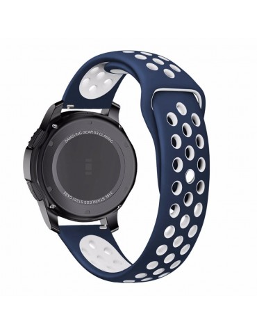 QuickFit Softband Black/Grey Huawei GT/GT 2 (46mm)/ GT 2e /GT Active/Honor Magic/Watch 2 Classic - Blue/White OEM
