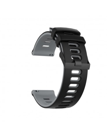 Dual- Color λουράκι σιλικόνης για το Galaxy Watch 46mm/GEAR S3 CLASSIC / FRONTIER / Watch 3 (45mm) - Black/ Grey