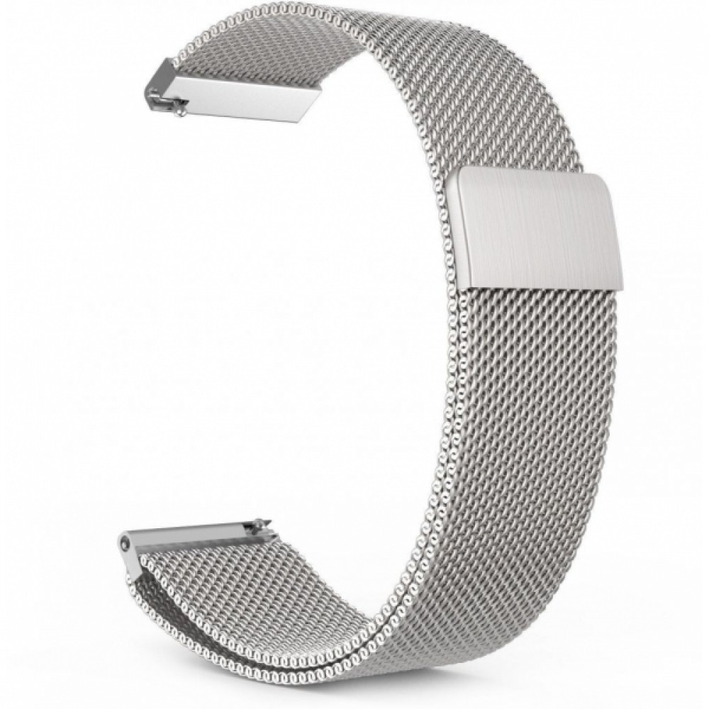 Milanese μεταλλικό λουράκι με μαγνητικό κλείσιμο Για Το Realme Watch S-Silver