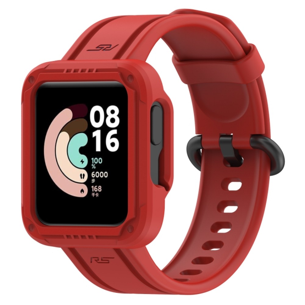 Λουράκι σιλικόνης με ενσωματωμένη θήκη προστασίας για το Xiaomi Redmi Watch 2/Redmi Watch 2 Lite Solid (Red)  