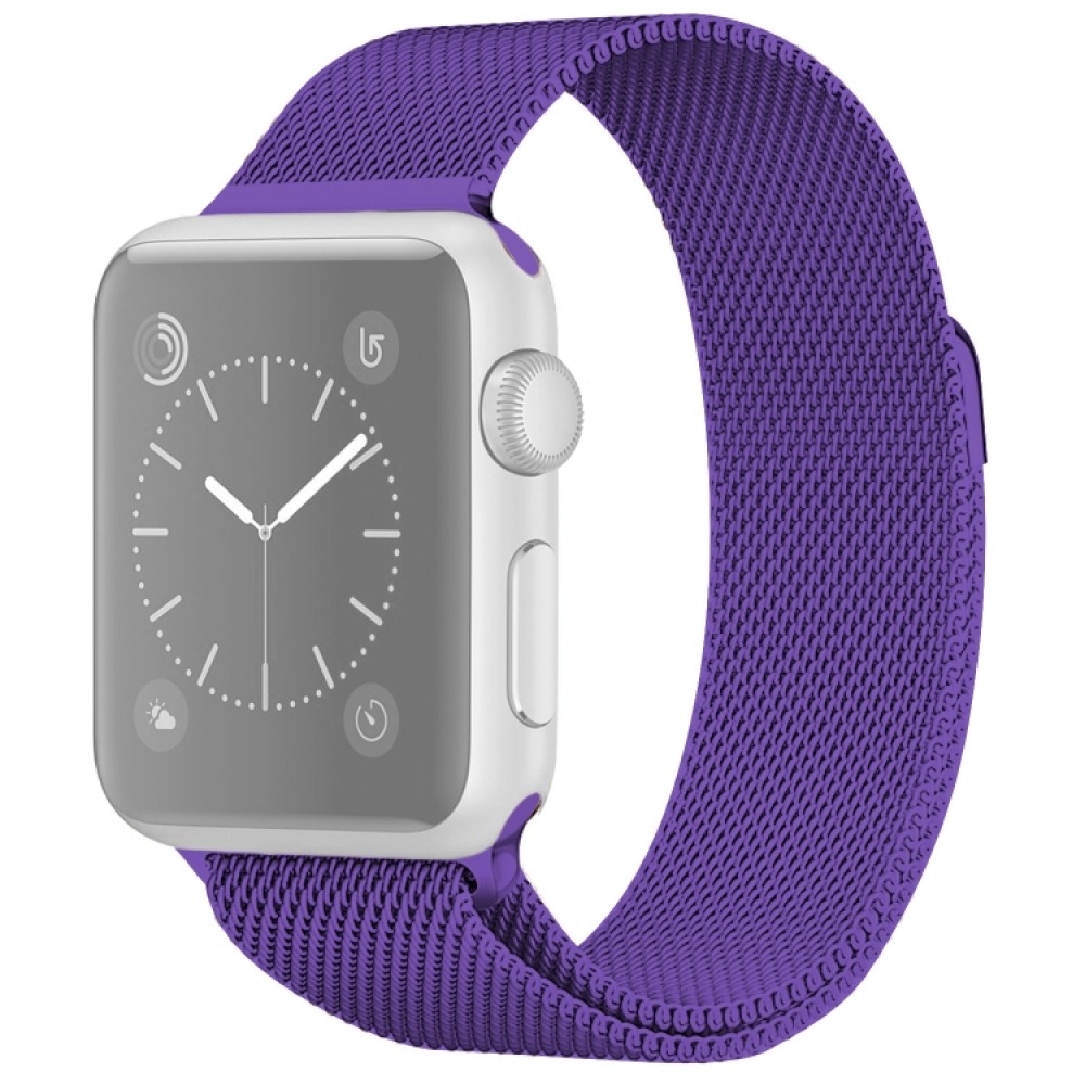 Μεταλλικό λουράκι με μαγνητικό κλείσιμο για το  Apple Watch 42/44mm (Bright Purple)
