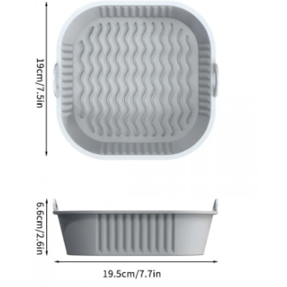 Φόρμα Σιλικόνης Για Μαγείρεμα Air Fryer (19 cm) -Grey