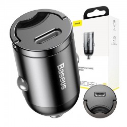 Baseus Tiny Star Φορτιστής Αυτοκινήτου με θύρα Type C QC 3.0 30W VCHX-B0G - Γκρι