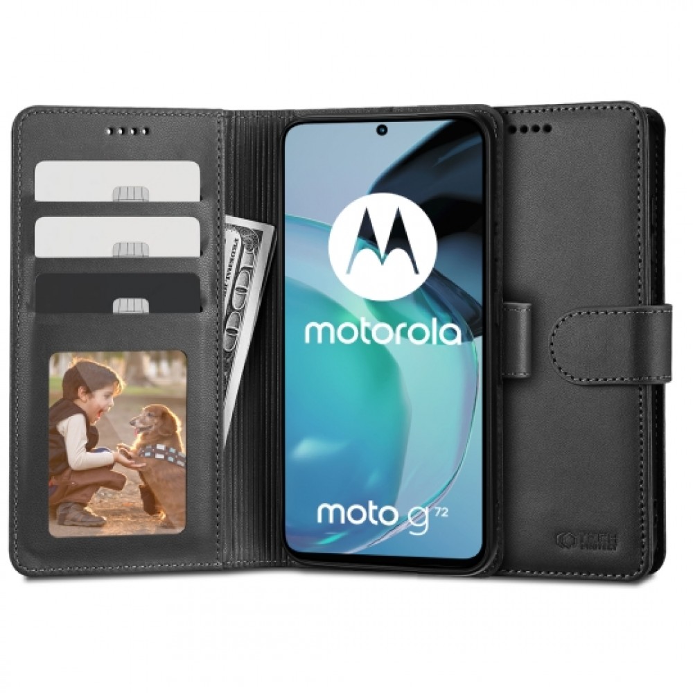 Θήκη Πορτοφόλι Tech-Protect Wallet για το MOTOROLA MOTO G72 -BLACK 