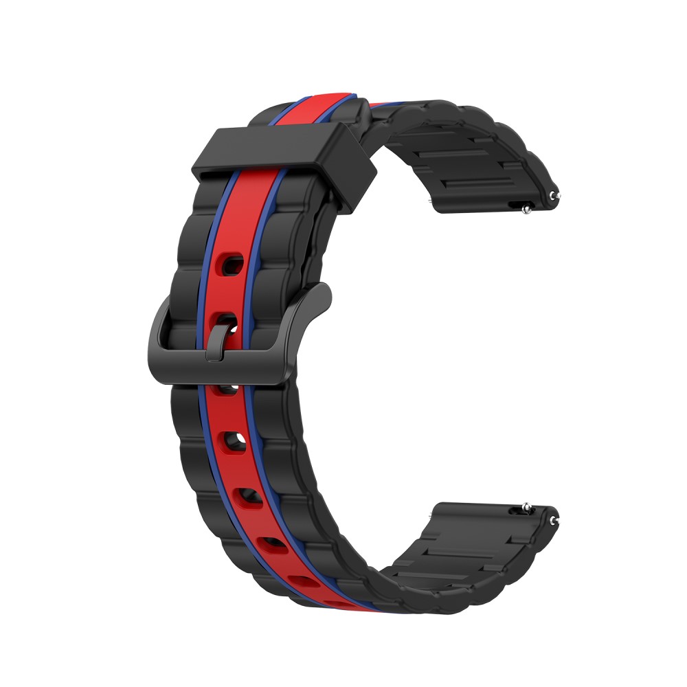 Λουράκι σιλικόνης wave για το Garmin Vivoactive 5 Black/Blue/Red