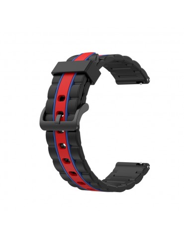 Λουράκι σιλικόνης wave για το Samsung Galaxy Watch 4 (40mm)/(44mm) / Samsung Galaxy Watch 4 classic (42mm) /(46mm)  - Black/Blue/Red