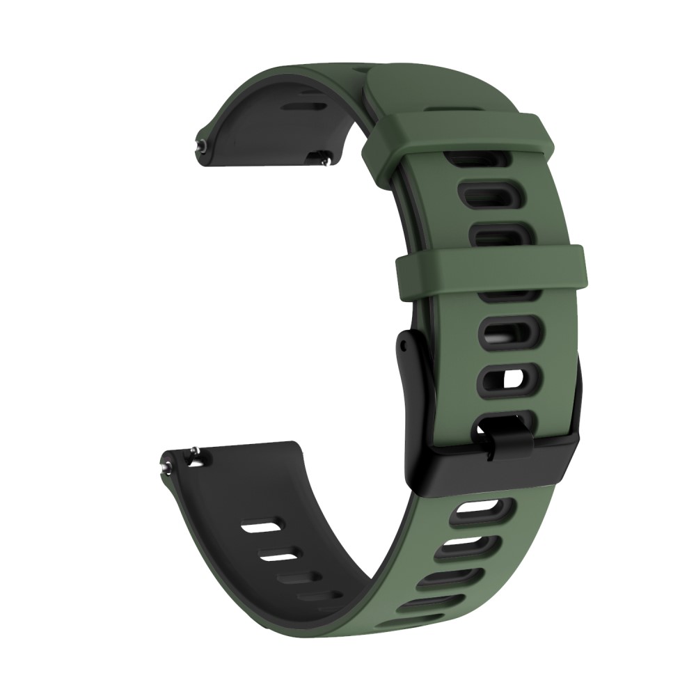 Dual Color λουράκι σιλικόνης για το Realme Watch 2 / Watch 2 Pro / Watch S Pro 232 - Army green/ Black