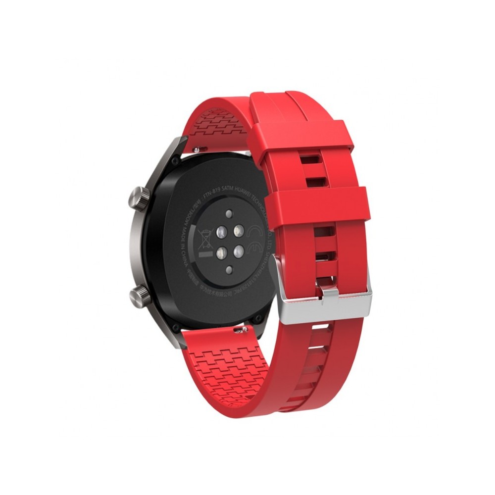 Λουράκι σιλικόνης με hexagon texture για το  Huawei Watch GT 5 (46mm)/ Huawei Watch GT 5 Pro titanium (46mm) Red