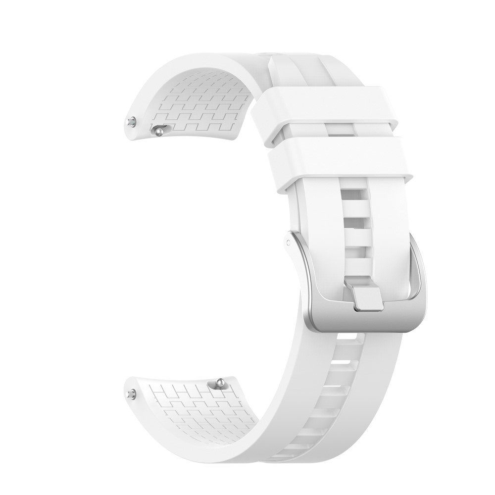 Λουράκι σιλικόνης με hexagon texture για το Huawei Watch 3 (46mm) / Huawei watch 3 Pro (48mm) / Huawei Watch GT 2 Pro (47mm) / Honor GS Pro 48mm - White