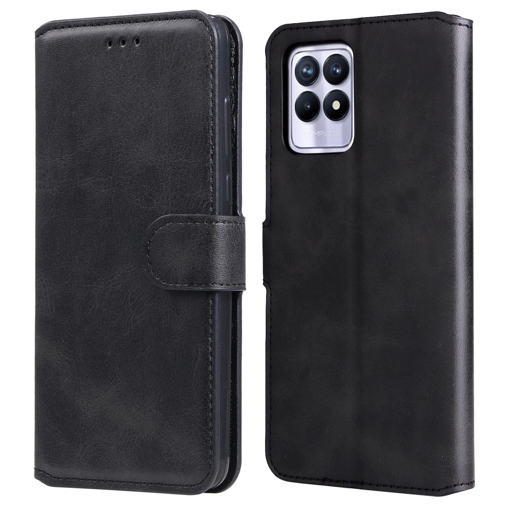 Δερμάτινη θήκη πορτοφόλι για το Realme 8i - Black