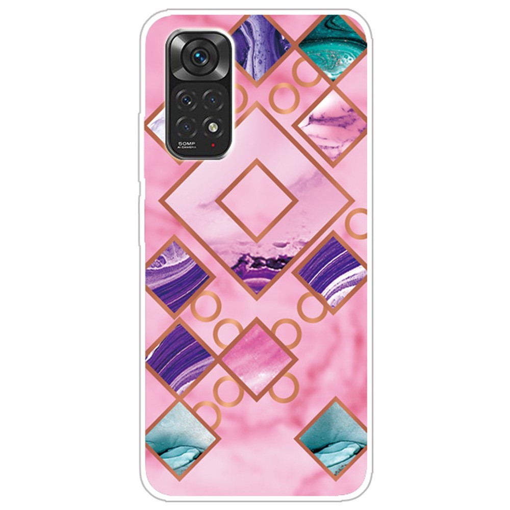 Θήκη σιλικόνης marble pattern για το Xiaomi Redmi Note 11 Pro 5G  / Redmi Note 11 Pro 4G -Pink