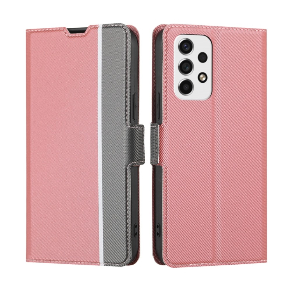 Θήκη δερματίνης πορτοφόλι για το Samsung Galaxy A53 5G (Pink)