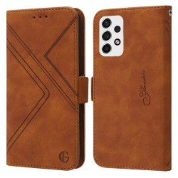 Θήκη δερματίνης πορτοφόλι για το Samsung Galaxy A53 5G (Brown)