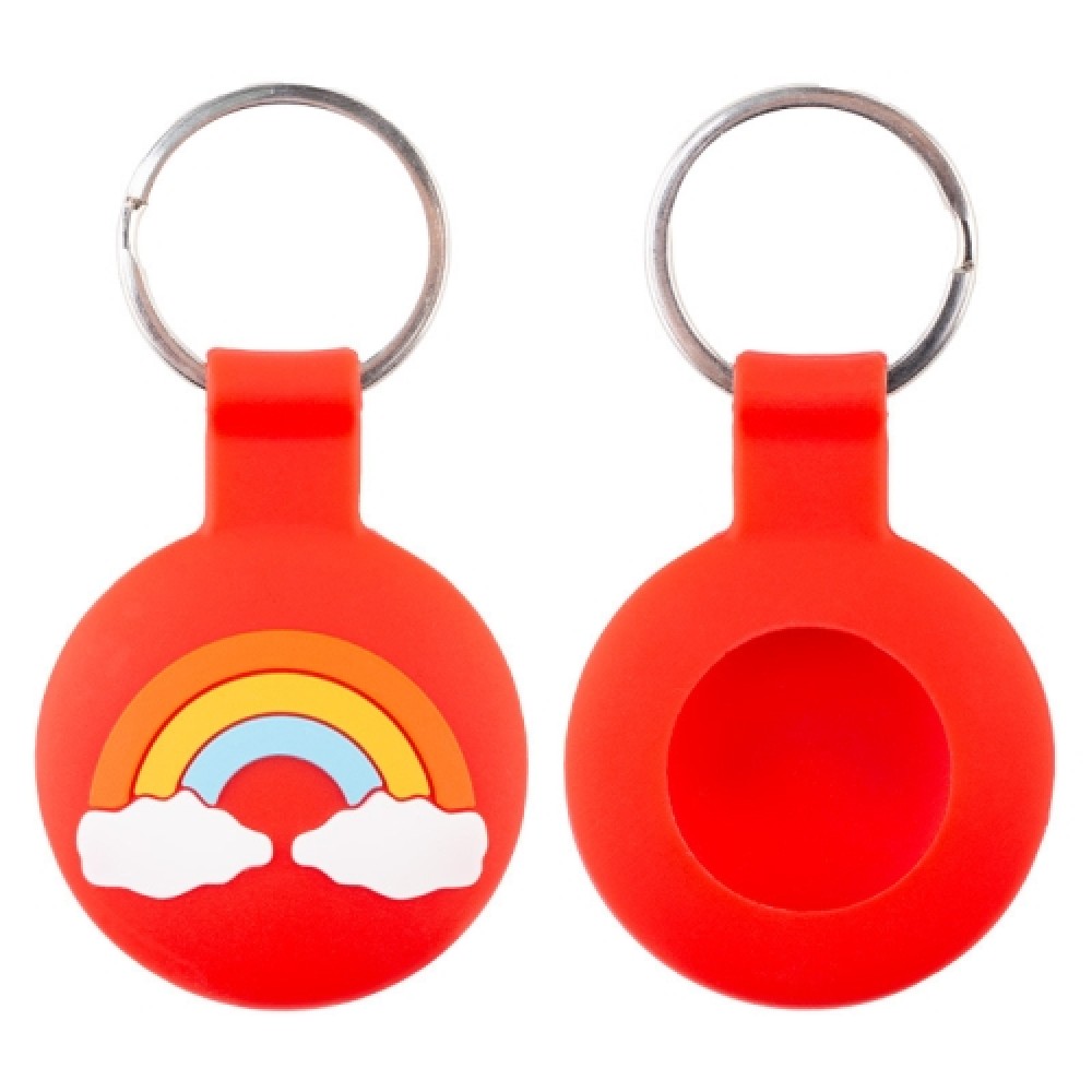 Θήκη σιλικόνης για AirTag cartoon Rainbow Red