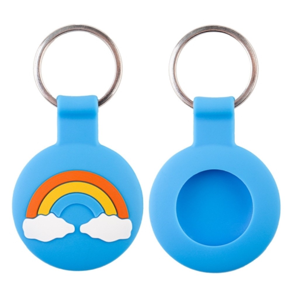 Θήκη σιλικόνης για AirTag cartoon Rainbow Blue