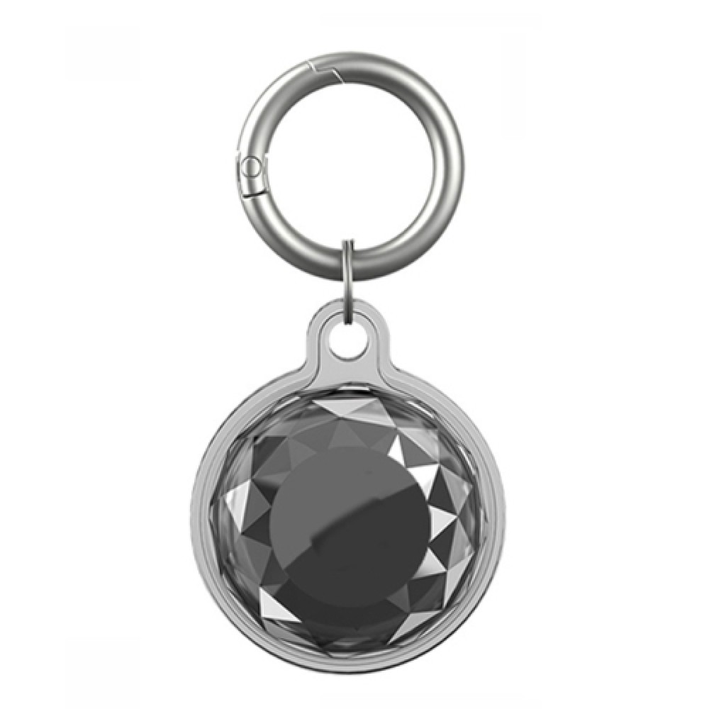 Θήκη σιλικόνης για AirTag αδιάβροχη με μπρελόκ Transparent Black