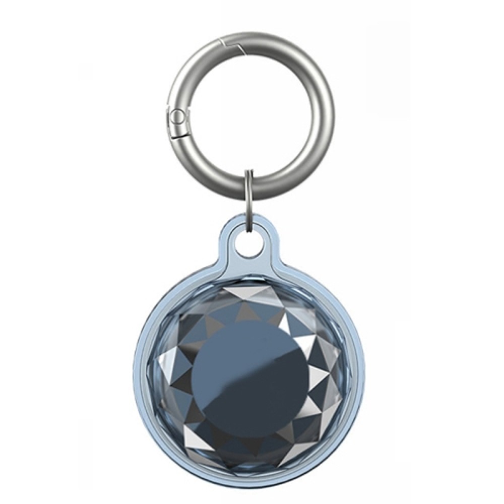 Θήκη σιλικόνης για AirTag αδιάβροχη με μπρελόκ Transparent Blue