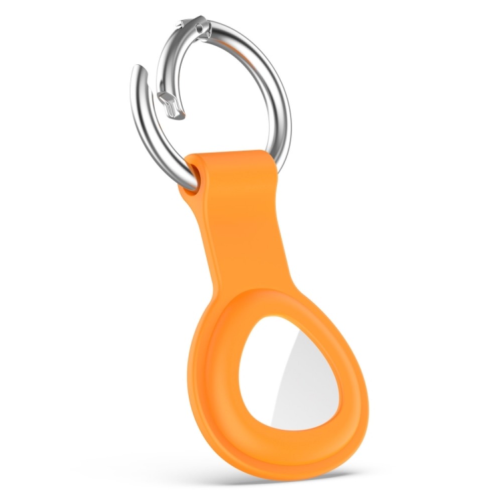 Θήκη σιλικόνης για AirTag Shockproof Anti-scratch με μπρελόκ Orange