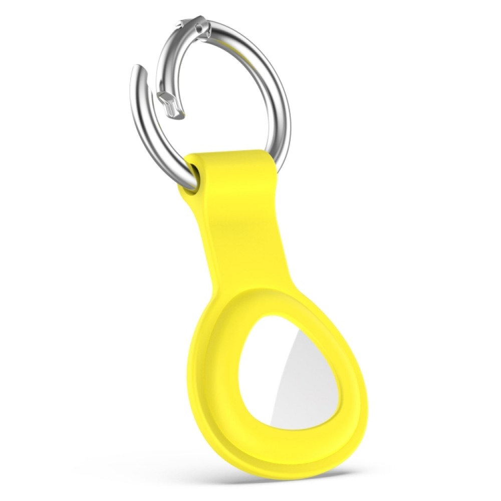 Θήκη σιλικόνης για AirTag Shockproof Anti-scratch με μπρελόκ Yellow