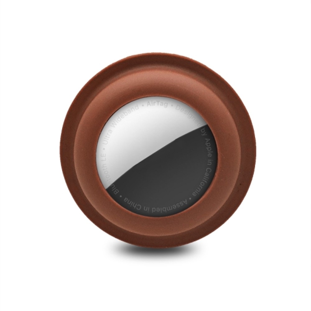 Θήκη σιλικόνης για AirTag Shockproof Anti-scratch Brown
