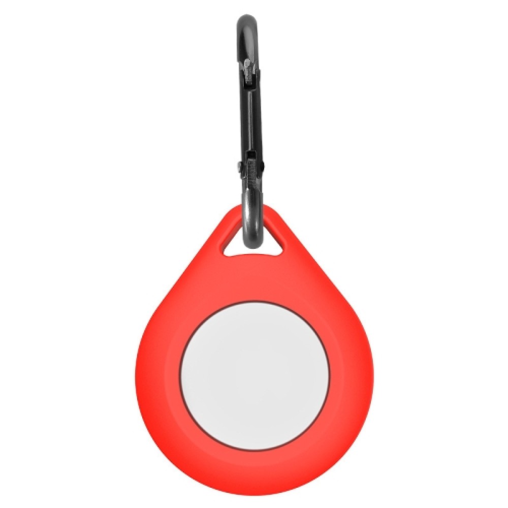 Θήκη σιλικόνης για AirTag Water Drop με γάντζο ασφαλείας Red
