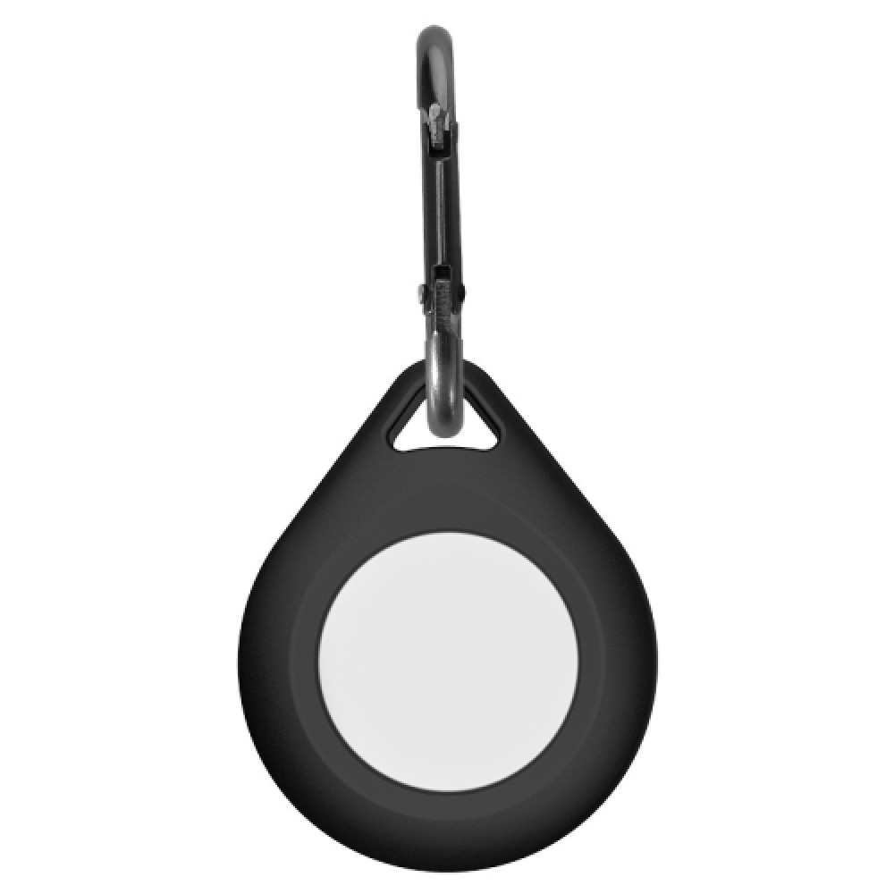 Θήκη σιλικόνης για AirTag Water Drop με γάντζο ασφαλείας Black