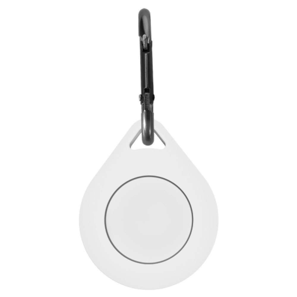 Θήκη σιλικόνης για AirTag Water Drop με γάντζο ασφαλείας White