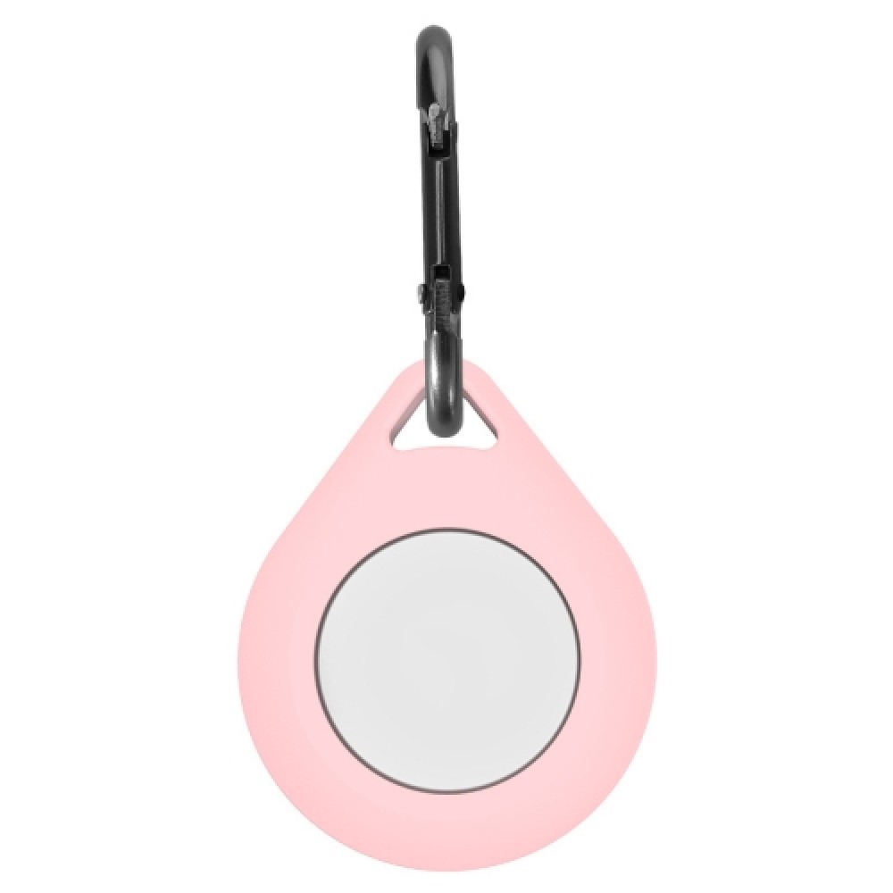 Θήκη σιλικόνης για AirTag Water Drop με γάντζο ασφαλείας Pink