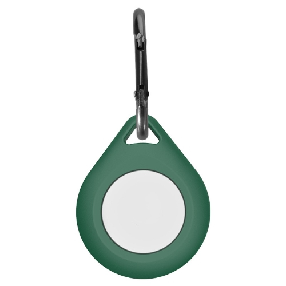 Θήκη σιλικόνης για AirTag Water Drop με γάντζο ασφαλείας Green