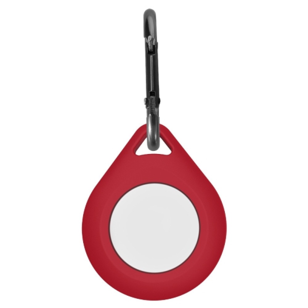 Θήκη σιλικόνης για AirTag Water Drop με γάντζο ασφαλείας Wine Red