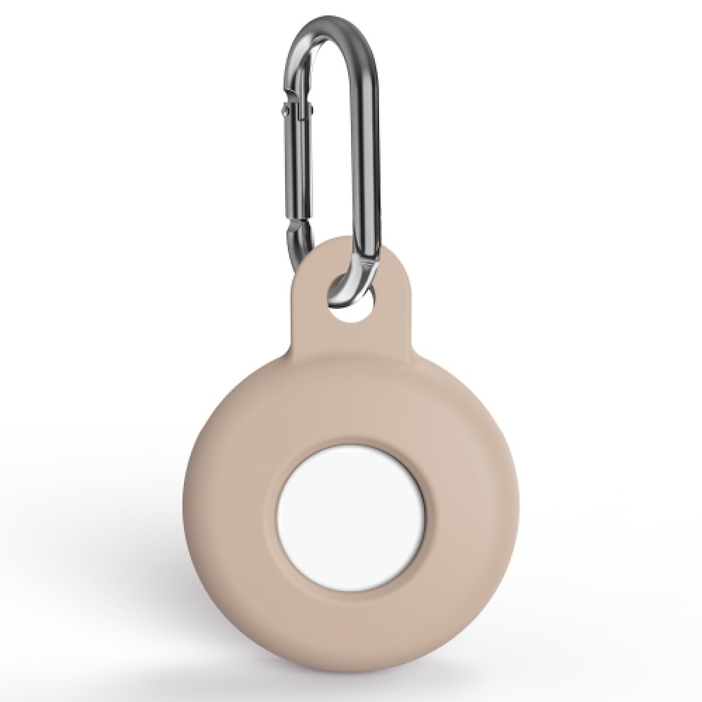 Θήκη σιλικόνης για AirTag Shockproof με γάντζο ασφαλείας Sand Pink
