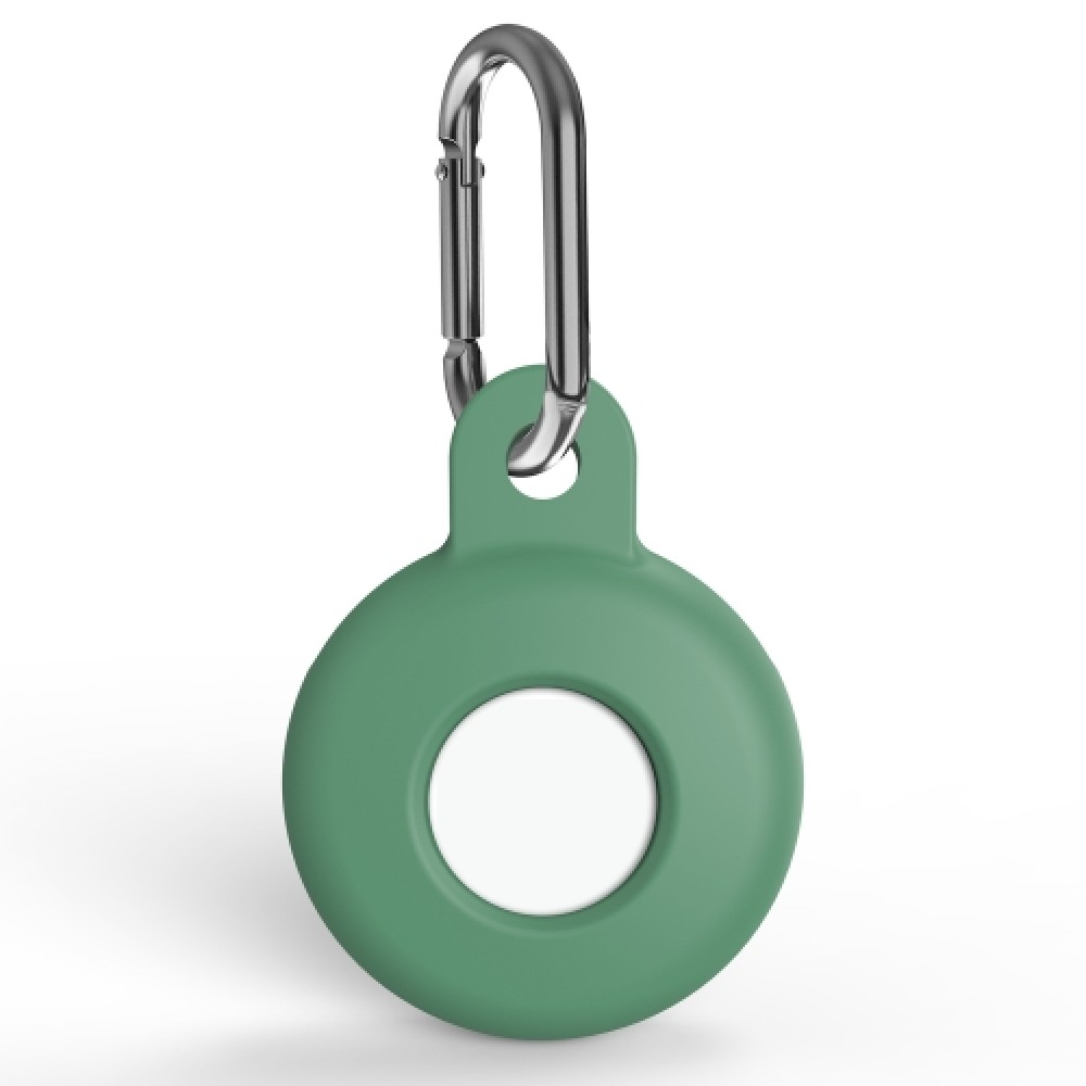 Θήκη σιλικόνης για AirTag Shockproof με γάντζο ασφαλείας Pine Needle Green