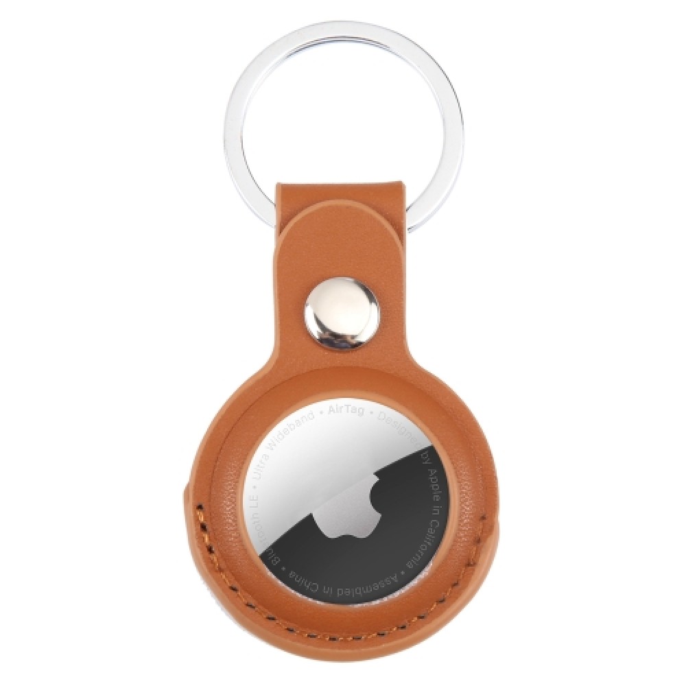 Δερμάτινη Θήκη για AirTag με μπρελόκ Brown