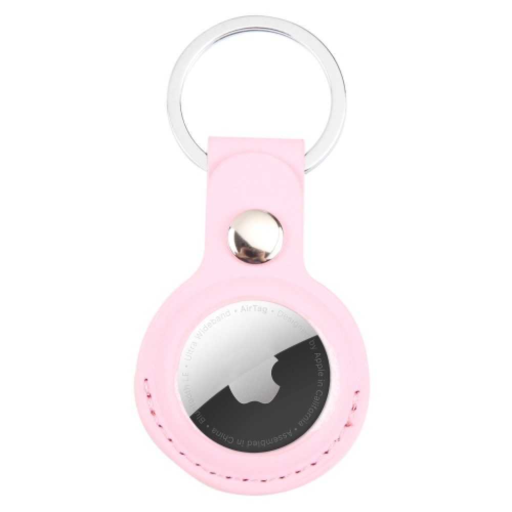 Δερμάτινη Θήκη για AirTag με μπρελόκ Pink
