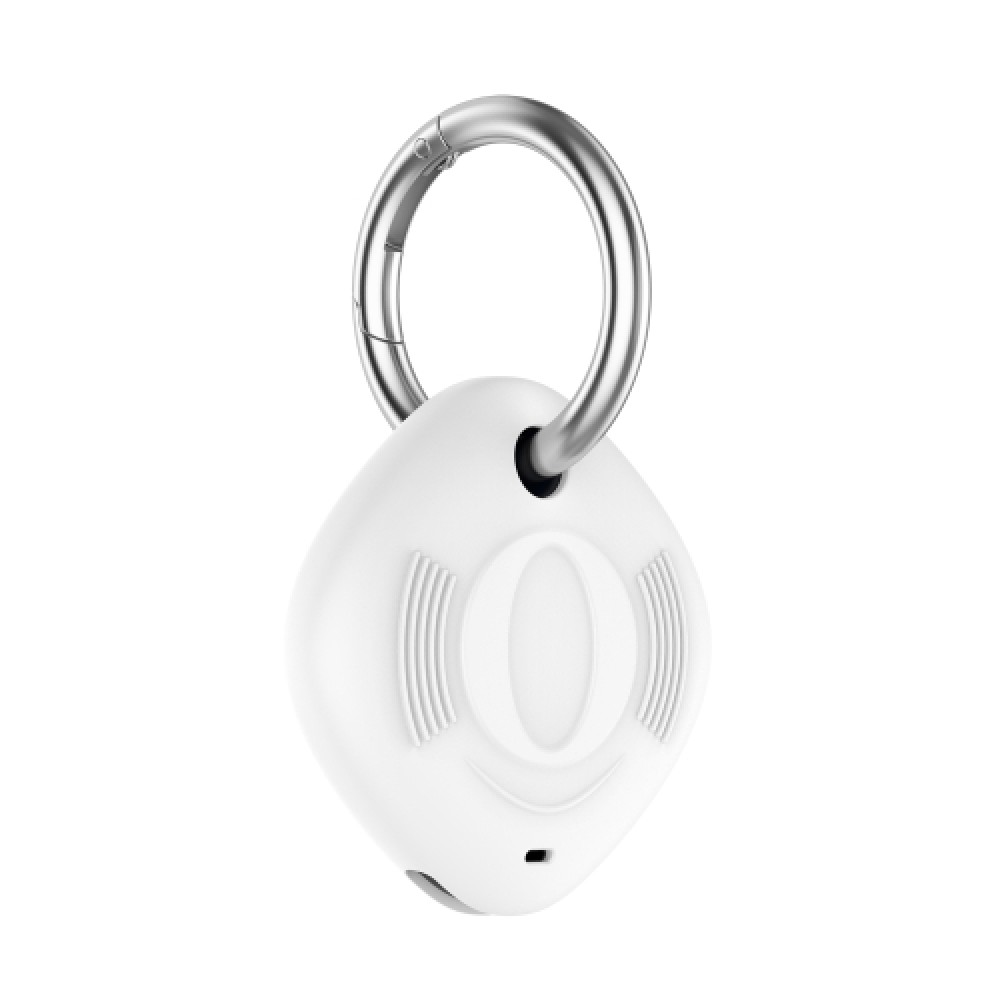 Θήκη σιλικόνης Rhombus για Samsung Galaxy SmartTag με μπρελόκ White