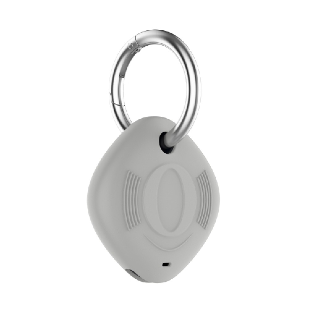 Θήκη σιλικόνης Rhombus για Samsung Galaxy SmartTag με μπρελόκ Grey
