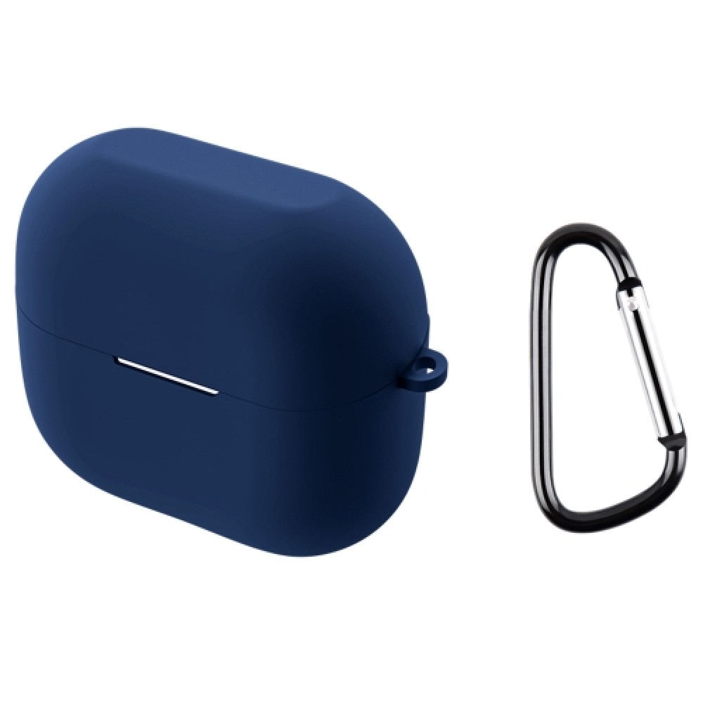 Θήκη σιλικόνης με γάντζο ασφαλείας για Samsung Galaxy Buds 3 / 3 Pro Dark Blue