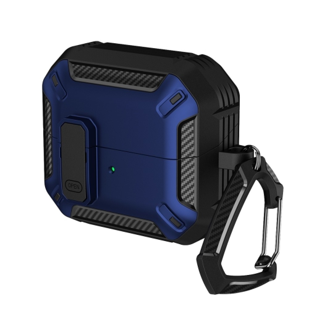 Θήκη Armor Carbon με γάντζο ασφαλείας και διακόπτη για Samsung Galaxy Buds 3 / 3 Pro Blue Θήκη Armor Carbon με γάντζο ασφαλείας και διακόπτη για Samsung Galaxy Buds 3 / 3 Pro Blue