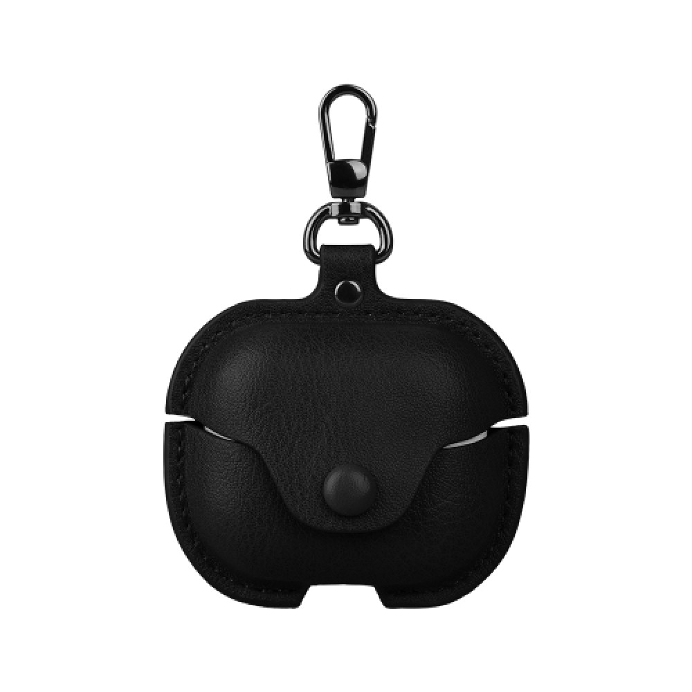 Δερμάτινη Θήκη με γάντζο ασφαλείας για Samsung Galaxy Buds 3 / 3 Pro Black Δερμάτινη Θήκη με γάντζο ασφαλείας για Samsung Galaxy Buds 3 / 3 Pro Black