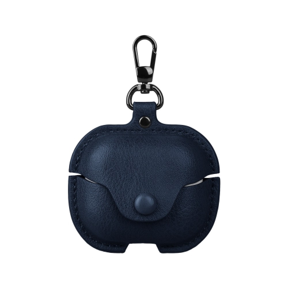 Δερμάτινη Θήκη με γάντζο ασφαλείας για Samsung Galaxy Buds 3 / 3 Pro Blue Δερμάτινη Θήκη με γάντζο ασφαλείας για Samsung Galaxy Buds 3 / 3 Pro Blue