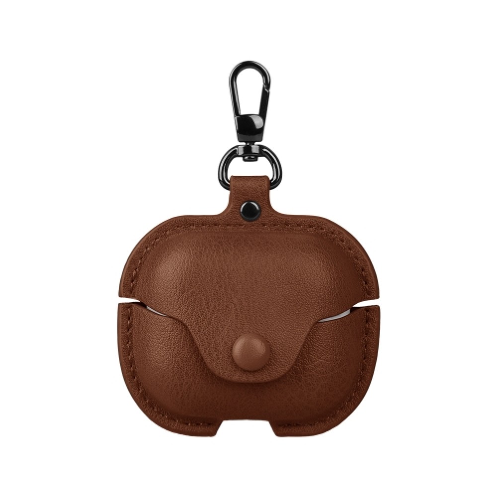 Δερμάτινη Θήκη με γάντζο ασφαλείας για Samsung Galaxy Buds 3 / 3 Pro Light Brown Δερμάτινη Θήκη με γάντζο ασφαλείας για Samsung Galaxy Buds 3 / 3 Pro Light Brown