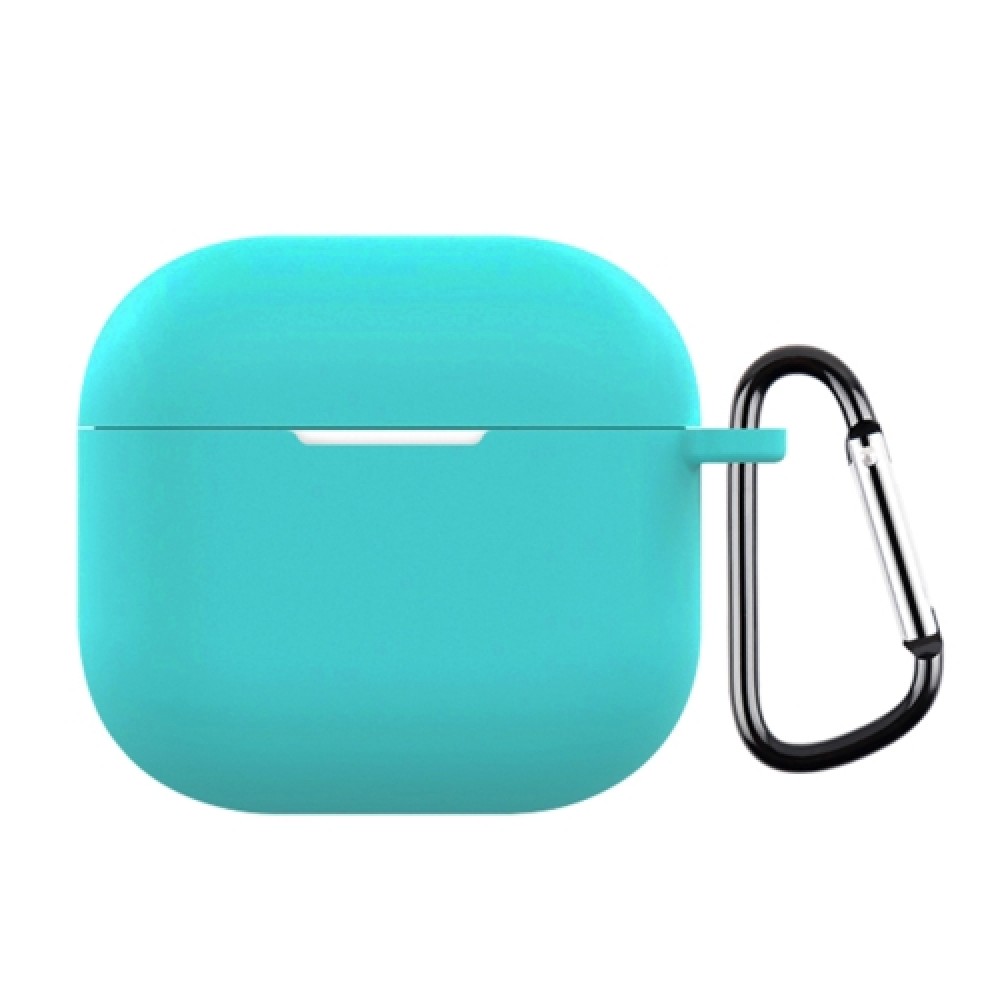 Θήκη σιλικόνης με γάντζο ασφαλείας για AirPods 4 Mint Green