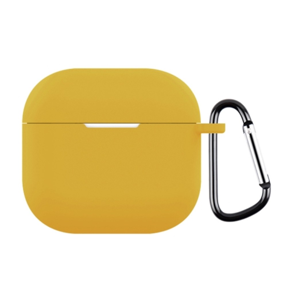 Θήκη σιλικόνης με γάντζο ασφαλείας για AirPods 4 Yellow