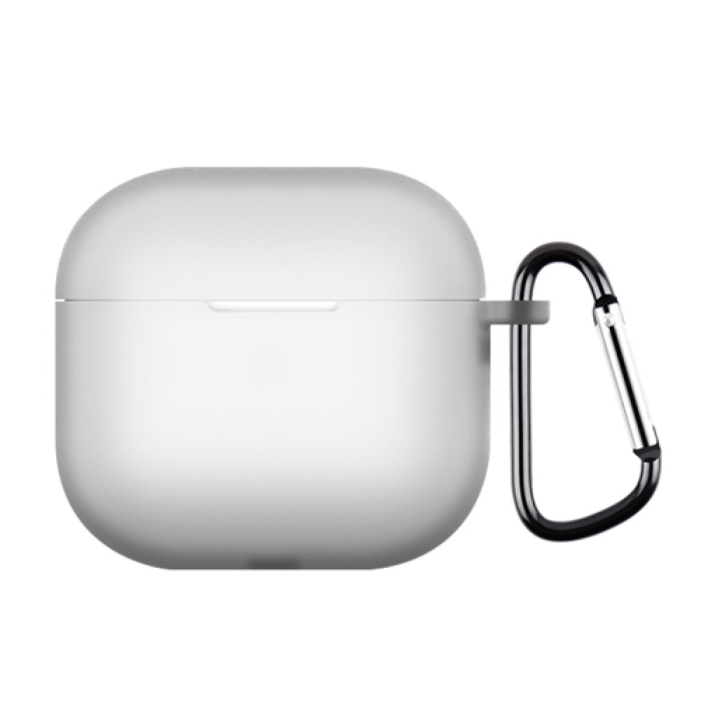 Θήκη σιλικόνης με γάντζο ασφαλείας για AirPods 4 Transparent