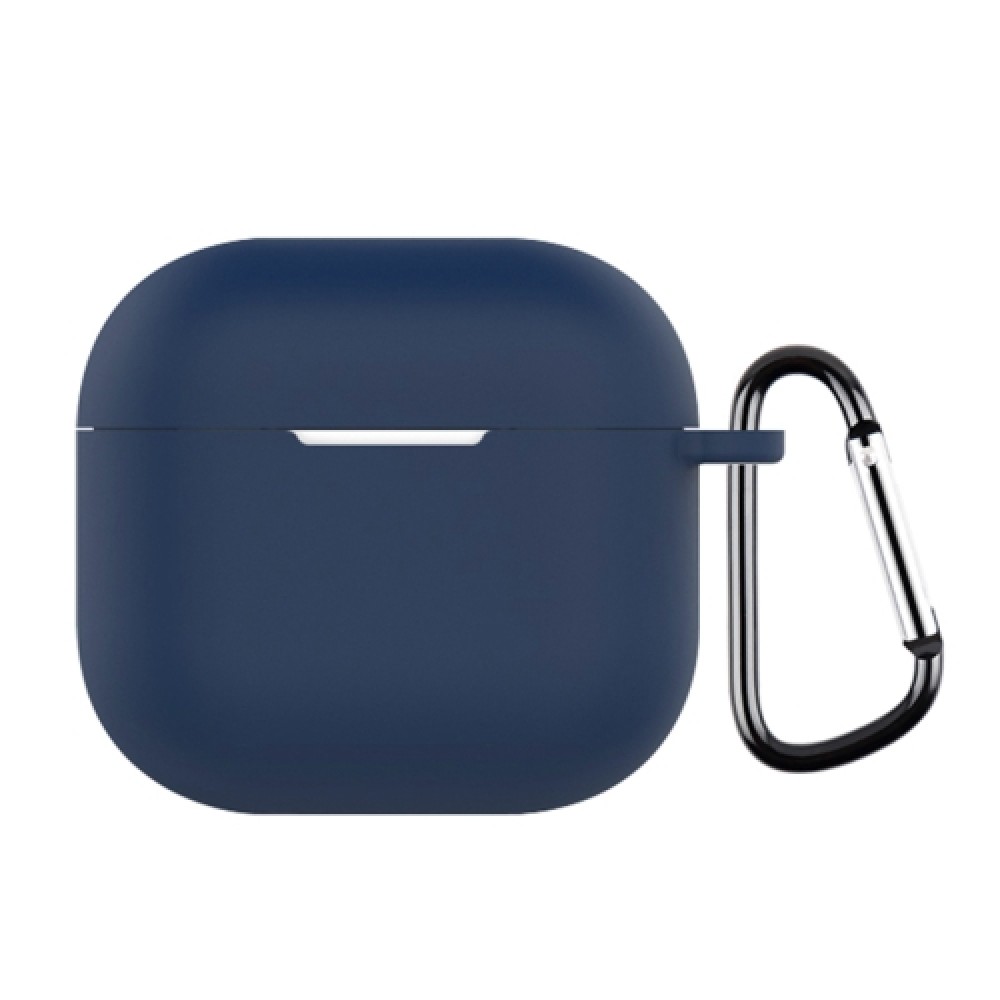 Θήκη σιλικόνης με γάντζο ασφαλείας για AirPods 4 Midnight Blue