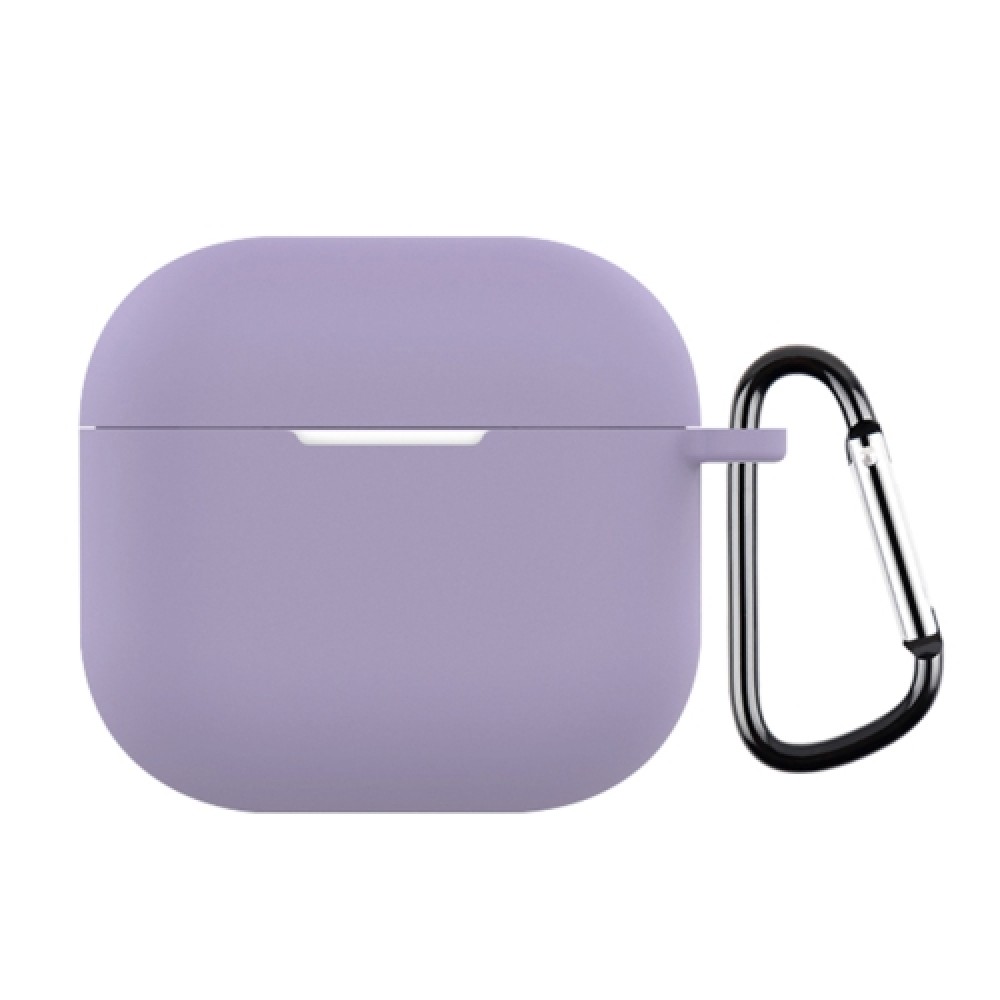 Θήκη σιλικόνης με γάντζο ασφαλείας για AirPods 4 Lavender
