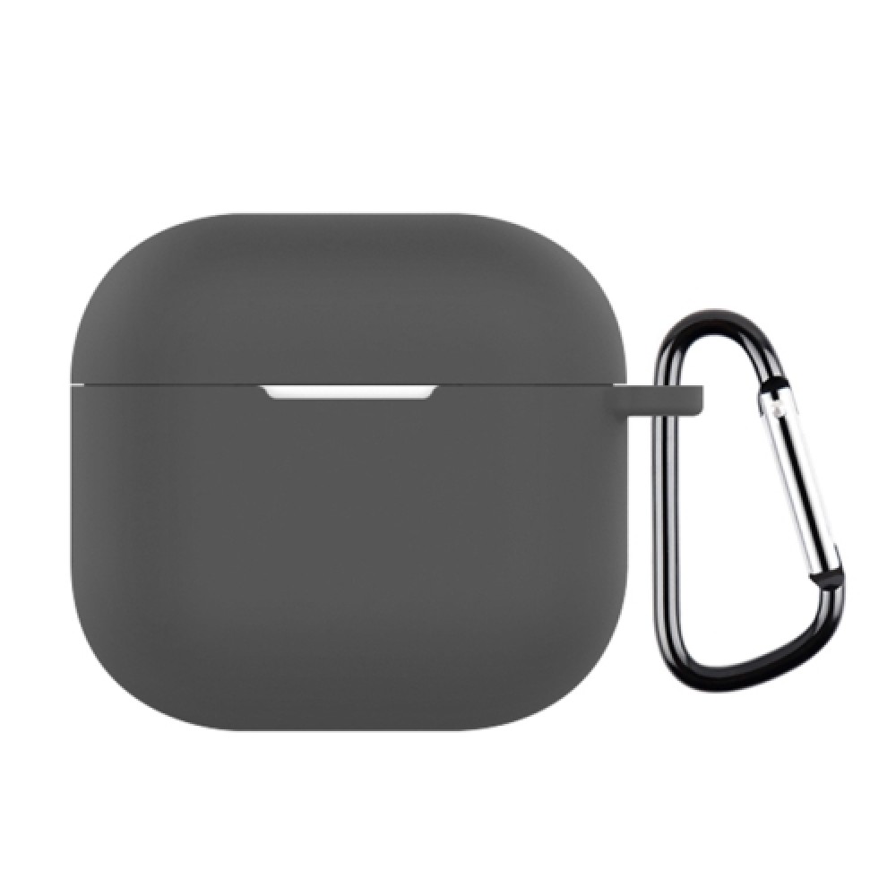 Θήκη σιλικόνης με γάντζο ασφαλείας για AirPods 4 Dark Grey