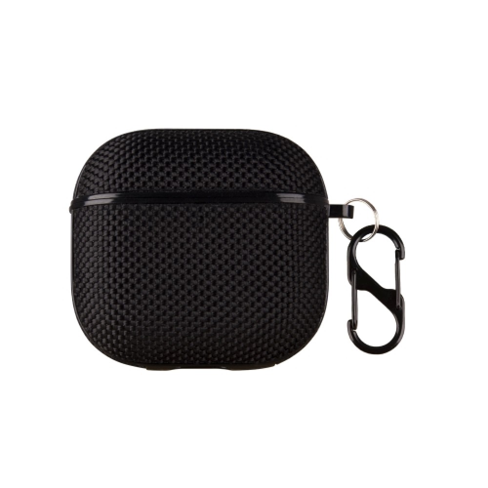 Θήκη Nylon με γάντζο ασφαλείας για AirPods 4 Black