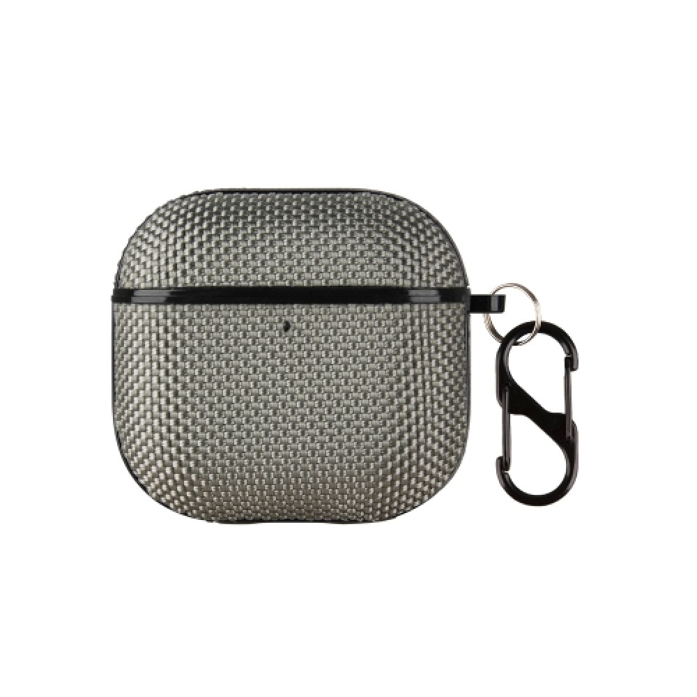 Θήκη Nylon με γάντζο ασφαλείας για AirPods 4 Grey